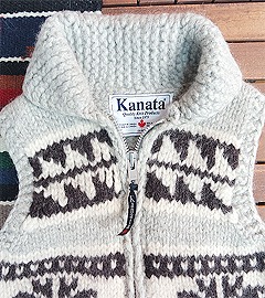 KANATA 카나타 캐나다 핸드메이드 양모100% 코위찬 스웨터 cowichan sweater~! 우먼 S~M사이즈~! 세탁완료.