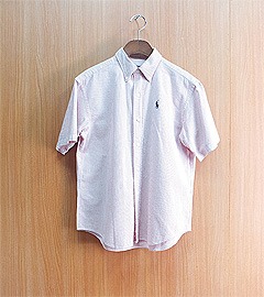 일본판 90’s POLO RALPH LAUREN 시어서커 스트라이프 반팔 셔츠