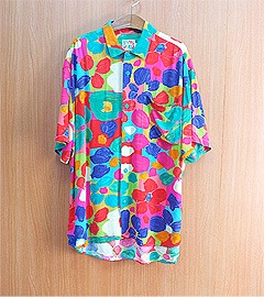 미국판 JAMS WORLD 빈티지 알로하 셔츠~ 우먼 오버핏 or 맨즈 L 사이즈