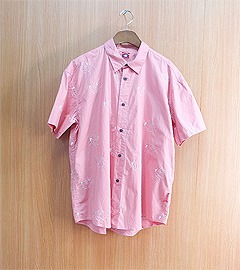 일본판 Drug store’s  피그 반팔 셔츠~ 우먼 오버핏 or 맨즈 L 사이즈